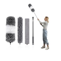 Microfiber Feather Duster 4Pcs - Extendable &amp; Bendable Dusters With Long Extensi - £13.48 GBP