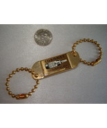 Vintage CORONET VSQ BRANDY Small Gold Keychain Clip Advertising Tag - £5.40 GBP