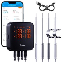 Wifi Meat Thermometer, Wireless Meat Thermometer With 4 Probe, Smart Bluetooth G - £94.83 GBP