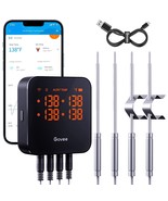 Wifi Meat Thermometer, Wireless Meat Thermometer With 4 Probe, Smart Blu... - £93.72 GBP