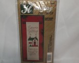 Christmas Bell Pull Counted Cross Stitch Kit, &quot;Seasons Greetings&quot; House,... - $4.85