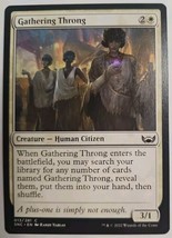 MTG Magic The Gathering Card Gathering ThrongCreature Human Citizen Whit... - £3.93 GBP