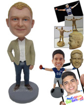 Personalized Bobblehead Country Boy Looks Ready To Seal The Deal Wearing A Suit  - £72.72 GBP