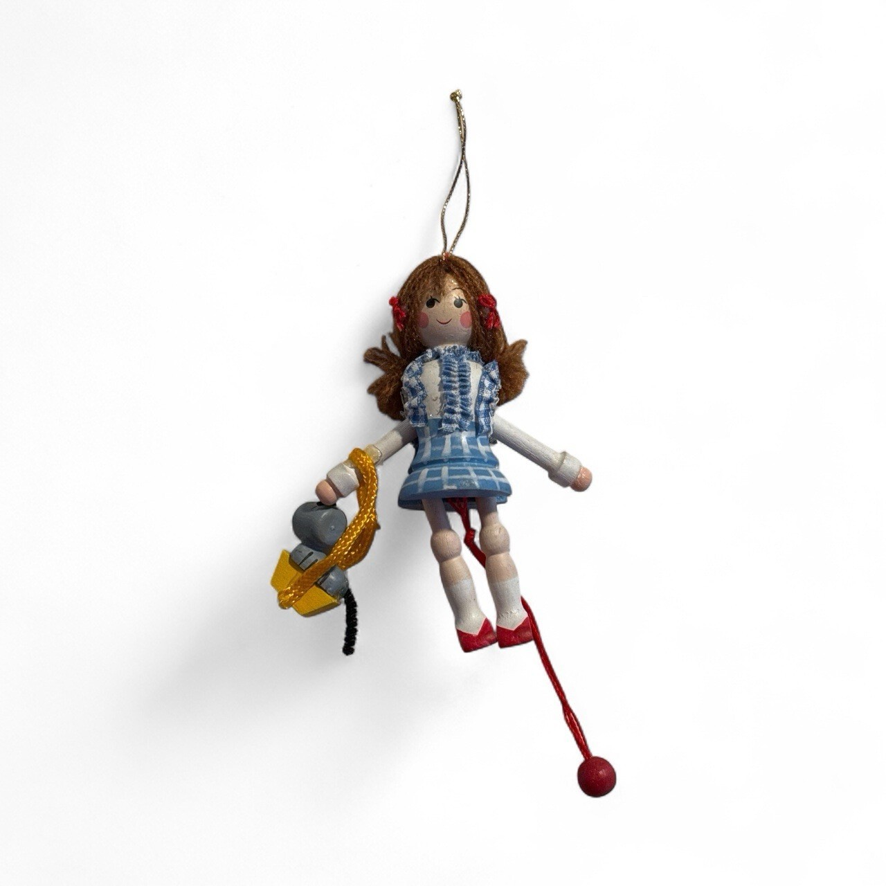 Wooden Wizard of Oz Pull String Christmas Ornaments Halloween Kurt Adler 1980s Item image 7