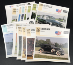 23 - 1990s VTG Studebaker Atlas Editions Classic Cars Info Spec Cards Pr... - $9.49