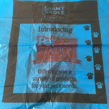 Giant Eagle grocery store blue plastic shopping bag lot pet care station... - $19.75