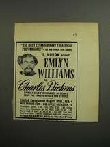 1952 Emlyn Williams as Charles Dickens Show Ad - The most extraordinary - £14.49 GBP