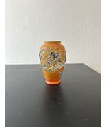VTG Dragon Motif Dragonware Textured Moriage Orange 3.75” Vase Japan Min... - $20.12 CAD