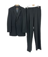 Tuxedo Black Checkered Perry Ellis 40 L Jacket 33/35 Pants 2 piece forma... - £34.95 GBP