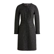 NWT J.Crew Lady Jacket Dress in Black Sequin Tweed Mini Dress 6 - £94.84 GBP