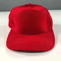 Pacific Pro Series Fitted Hat Size 7 3/4 Red M2 Sweatband Flat Brim Wool... - $11.29