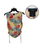 Ann Taylor Women’s Large Petite LP Yellow Floral Sleeveless Blouse Top - $290.57 MXN