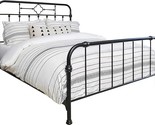 Packlan Metal Panel Bed Matte Black, Eastern King - $833.99