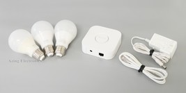 Philips Hue White A19 LED Smart Bulb Starter Kit 3-Pack 472001 - $44.99