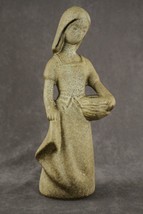Vintage California Art Pottery HOWARD PIERCE Lady Gathering Basket Figurine - £36.13 GBP
