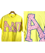 Alpha Delta Pi T Shirt XL 1980s Hanes Patchwork Quilted Fabric Letters ADPI - €76,98 EUR