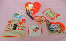 cool lot of 7 adorable 1930&#39;s Valentines Day cards VC001 - £15.95 GBP