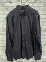 UNTUCKit  Black Shirt Men Size L Casual Slim Fit Wrinkle Free L/S 100% C... - $17.00
