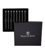 Prince of Scots Crystal Blue Sapphire Cocktail Picks - Set of 8 NEW - £23.58 GBP