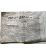 Civil War Era Newspaper February 06, 1863, New York Tribune on Vellum Li... - $41.03 CAD