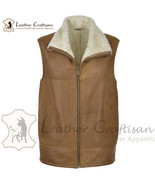 Real Lambskin Shearling VEST Genuine Leather B3 Bomber Vest Size XS - 6XL - $96.50