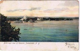 Postcard Birds Eye View Of Celeron Jamestown New York Made in Germany - $1.38