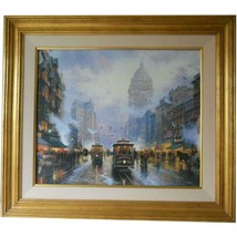 Thomas Kinkade San Francisco Market Street Gold Frame S/N Canvas Limited Edition - £589.26 GBP