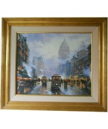 Thomas Kinkade San Francisco Market Street Gold Frame S/N Canvas Limited... - $745.00