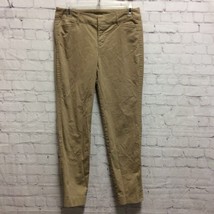 Old Navy Womens Pixie Cropped Pants Khaki Dark Tan Pockets Flat Front St... - $6.55