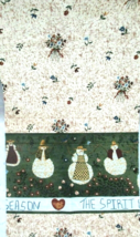 FABRIC Spectrix &quot;Topiary Snowmen&quot; 5 Pc Sampler w/Possible Matching Runner $6.50 - £5.19 GBP