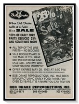 Bob Drake Reproductions Ford Auto Parts Oregon Vintage 1993 Print Magazine Ad - £7.79 GBP