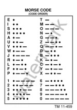 MORSE CODE CHART PRINT PHOTO TM 11-459 MILITARY REGULATION AUTHORIZED AL... - $4.95+