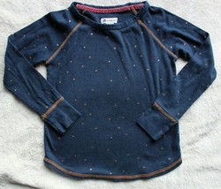 Girls Tractr Navy With Gold Stars Long Sleeve T-Shirt ~XS(5/6)~ - £4.70 GBP