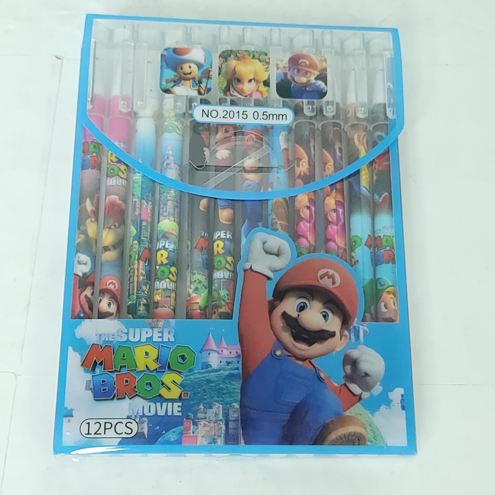 Super Mario Ballpoint Pens Lot Of 12 Set NEW Sealed Yoshi Luigi Toad - $22.76