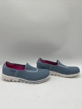 Women’s Skechers Go Walk Travel Slip-On Sneaker Blue Size 10 - £33.26 GBP