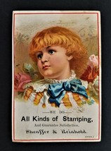 1880s antique SHEAFFER &amp; REINHOLD ephrata pa STORE ad trade card EIGHMIE... - £71.18 GBP