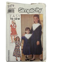 Simplicity 9479 Easy-To-Sew Vintage Dress Pattern For Girls &amp; Misses Size 7 - $4.80