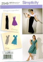 Simplicity 2549 Misses 6-14 Dress Designers Inspiration Two Styles Pattern UNCUT - $24.73