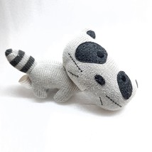 Gymboree Raccoon Plush Gray Knit stuffed animal 2008 Rascally grey baby toy - $8.00