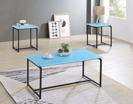 GT Blue Carbon Fiber 3-Piece Coffee &amp; End Table Set - €72,23 EUR