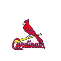 St. Louis Cardinals Baseball Patch Red Bird  Bat 3 x 3.5 in. Embroidered... - $12.13