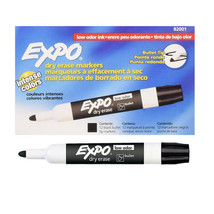 Expo Low Odor Bullet Tip Whiteboard Marker 12pk - Black - £41.16 GBP