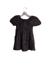 Old Navy Peasant Dress Black Gold Print Toddler Girls Size 3T - £5.57 GBP