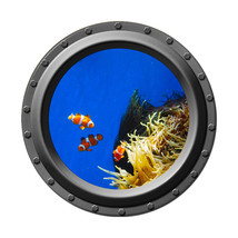 Clown Fish Family - Porthole Wall Decal - £11.15 GBP