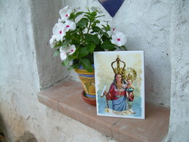 Religious Ceramic Tile , made in Spain , religious art , mediterranean d... - $60.00