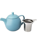 FORLIFE - Curve Turquoise Teapot with infuser - Ceramic teapot 24oz / 700ml - £39.80 GBP