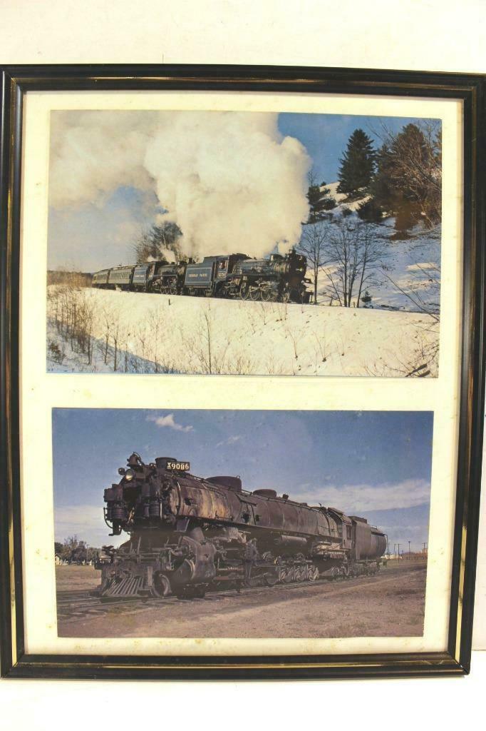 VINTAGE RAILROAD POSTERS/PRINTS - 2 STEAM - CP / UP - FRAMED 11&quot;X14&quot; - $5.41