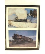 VINTAGE RAILROAD POSTERS/PRINTS - 2 STEAM - CP / UP - FRAMED 11&quot;X14&quot; - $7.42 CAD