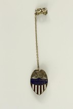 Vintage Jewelry School Mens Lapel Pin Sterling Silver Miami Edison Cadet... - $20.98