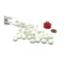Gaming Stones White Opal Glass Stones 4&quot; Tube - $18.10